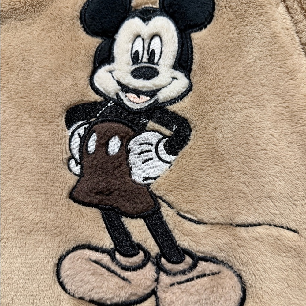 Disney Baby Mickey Mouse Tan One Piece Footed Sleeper Size 6/9 Month. - Picture 3 of 10